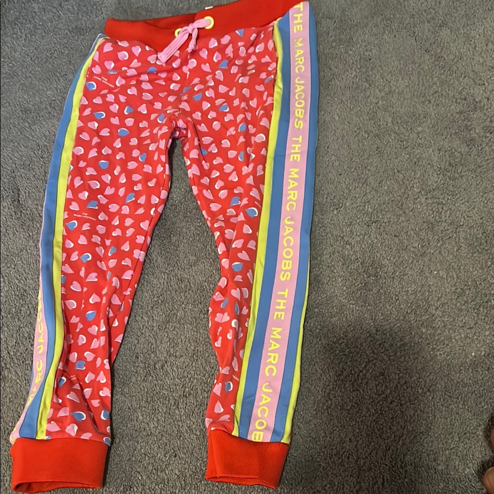 Marc Jacobs Red Heart Print Joggers